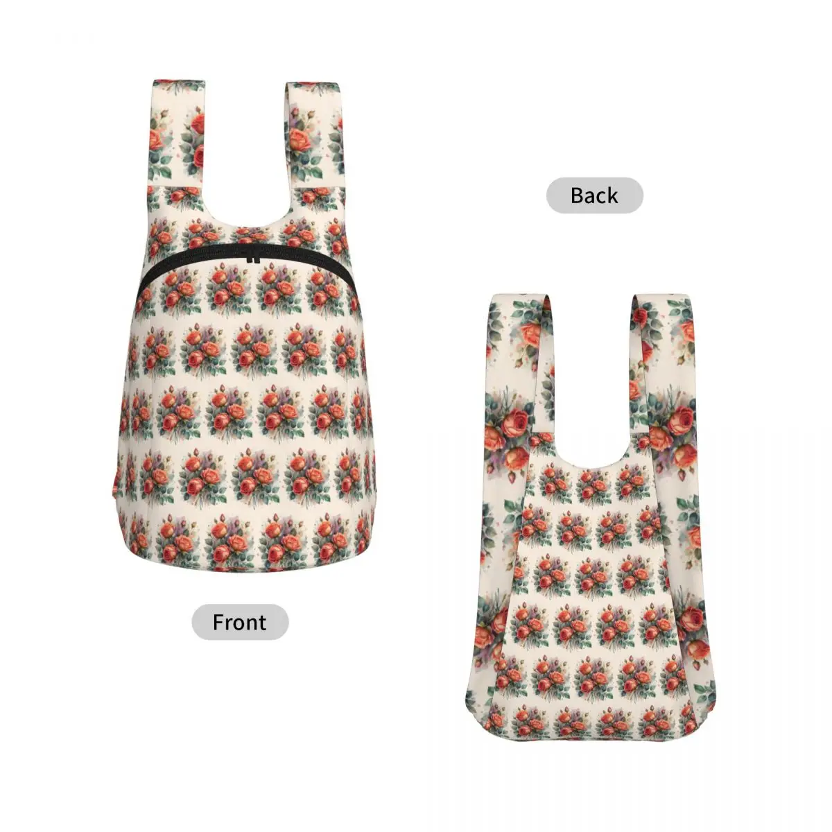 Red Rose Bouquet Backpack Student Storage BookBag Kids School Bag Computer Shoulder Bags for Boys Girls