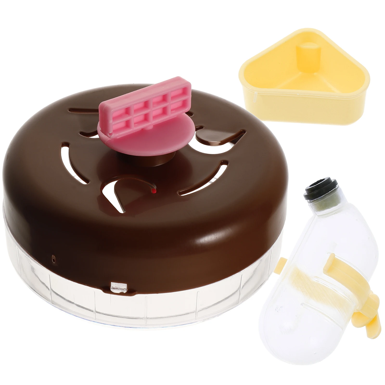 

1 set Hamster Running Wheel Food Dish Water Bottle Cage Accessories ABS Guinea Small Animal Supplies Pet Feeding