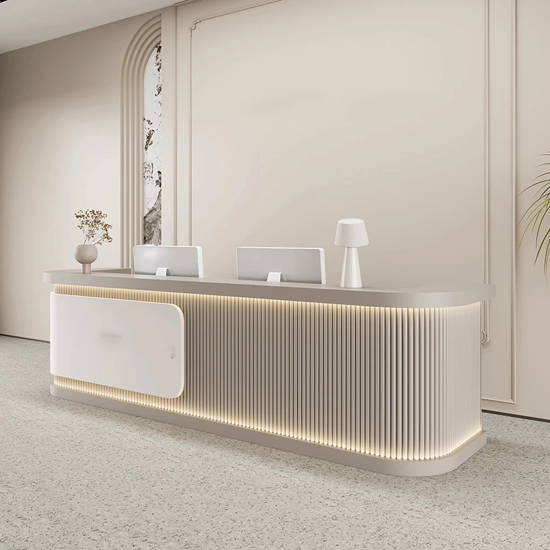 Minimalist Modern Reception Desks Beauty Unique Hotel Welcome Reception Desks Company Aesthetic Mostrador Commercial Furniture