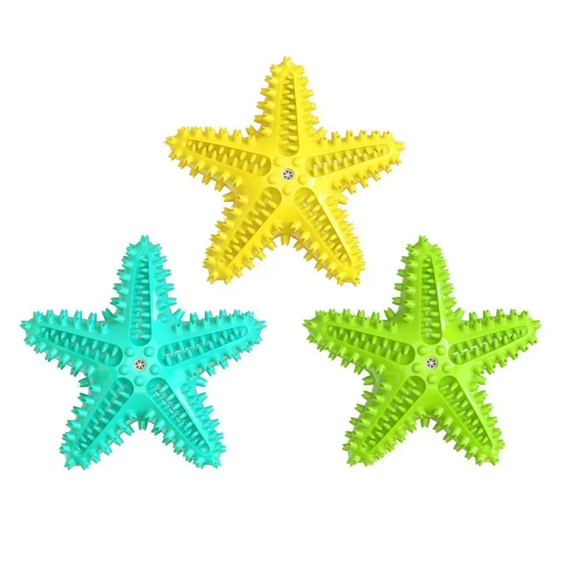 Vocal Starfish Dog Toy Interactive Rubber Balls For Dog Pet Teeth Oral Cleaning Products Dog Chew Toys Tooth Cleaning Toothbrush