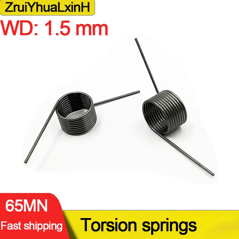 10Pcs/Lot Wire Diameter 1.5mm Torsional Spring，Outside Diameter 8-20mm Degree 60/90/120/180 Torsion Contacts V Type Spring