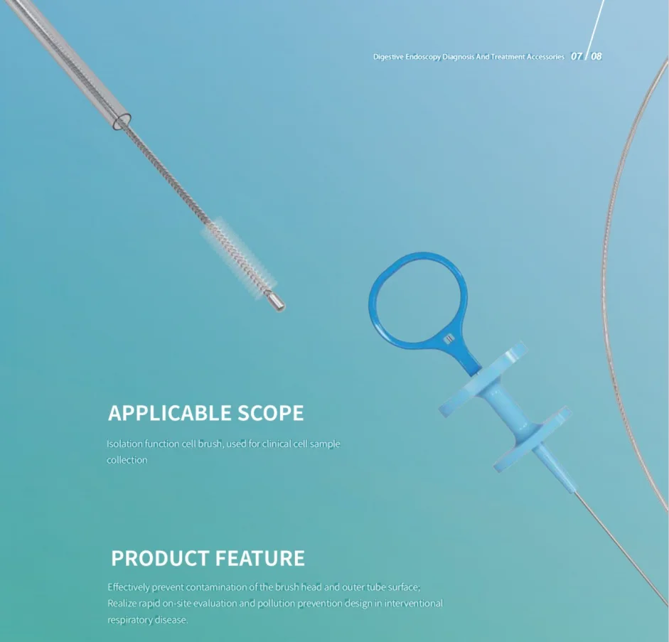 PINZA DE CYTOLOGÍA DISPOSABLE, accesorios de tratamiento y diagnóstico de endoscopia