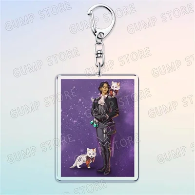 Hot Game Critical Role Campaign 4 Keychain Accessories Bag Azune Nayar Bolaire Lathalia Halandil Fang Keyrings Jewelry Fans Gift