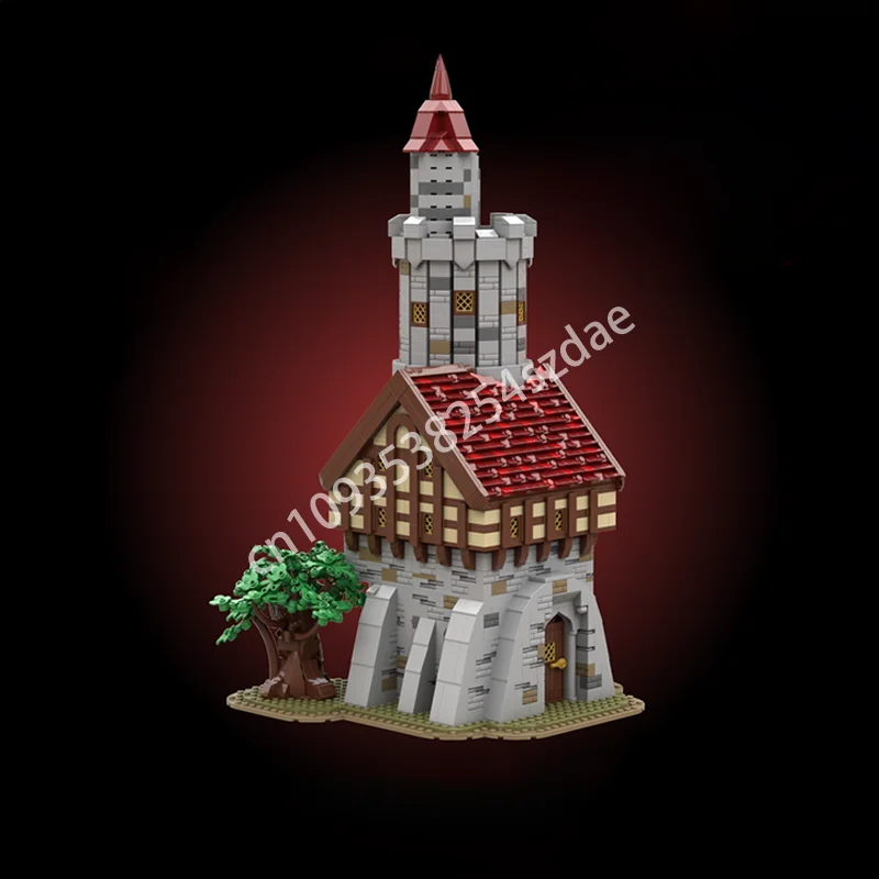 

2890 шт. MOC, средневековый замок Tower, строительные блоки, логическое мышление, игрушка для развития терпения и концентрации на день рождения