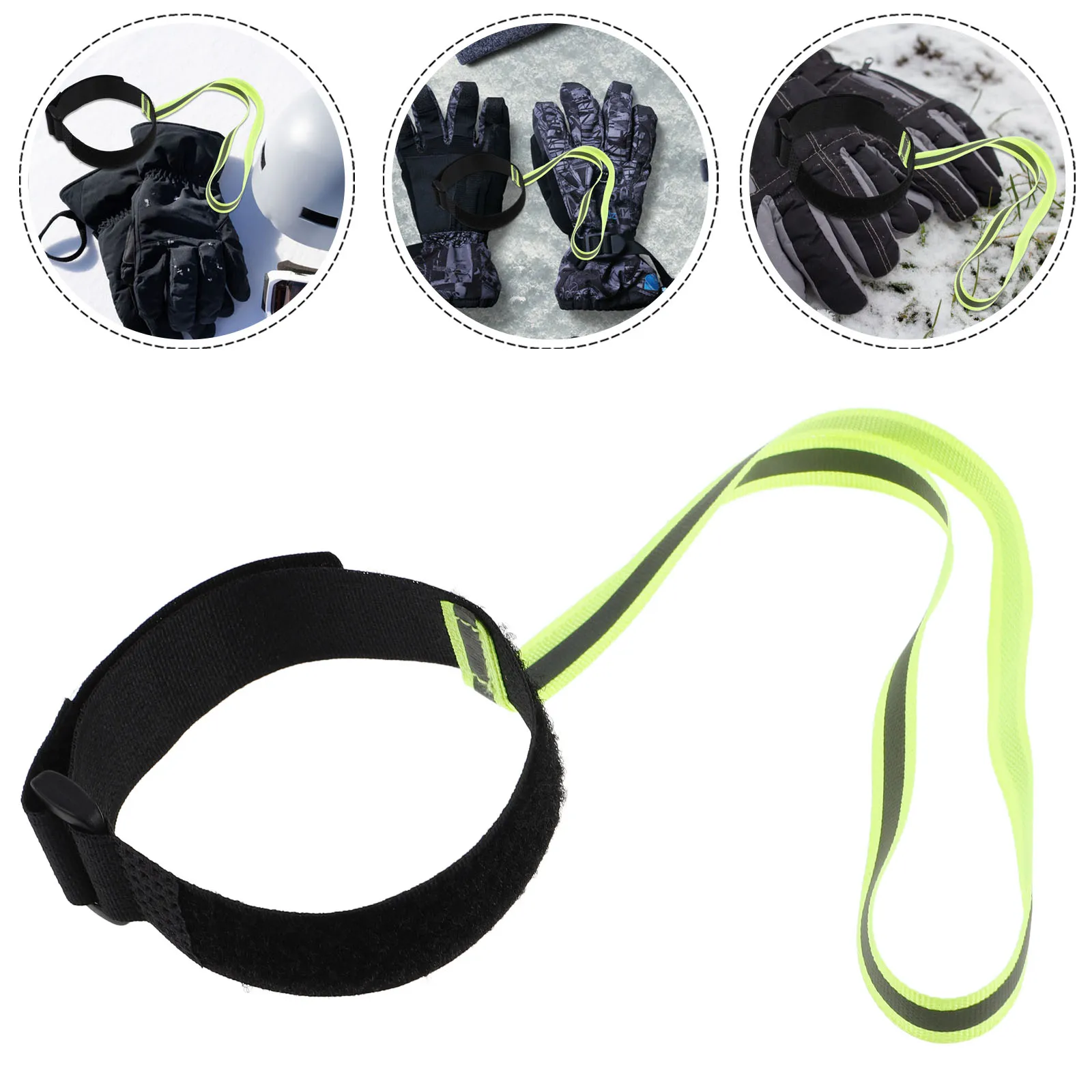 

4 pcs Ski Glove Elastic Wrist Straps Anti-Loss Snowboard Winter Sports Gloves Tether Holders For Men Kids Durable