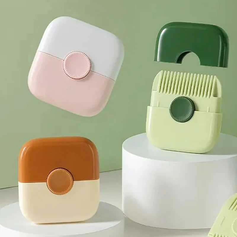 2 في 1 مشط قص شعر الطفل وتصفيف الشعر الانفجارات و الانفجارات الشعر المكسور المتقلب دليل المحمولة مقص الشعر للأطفال