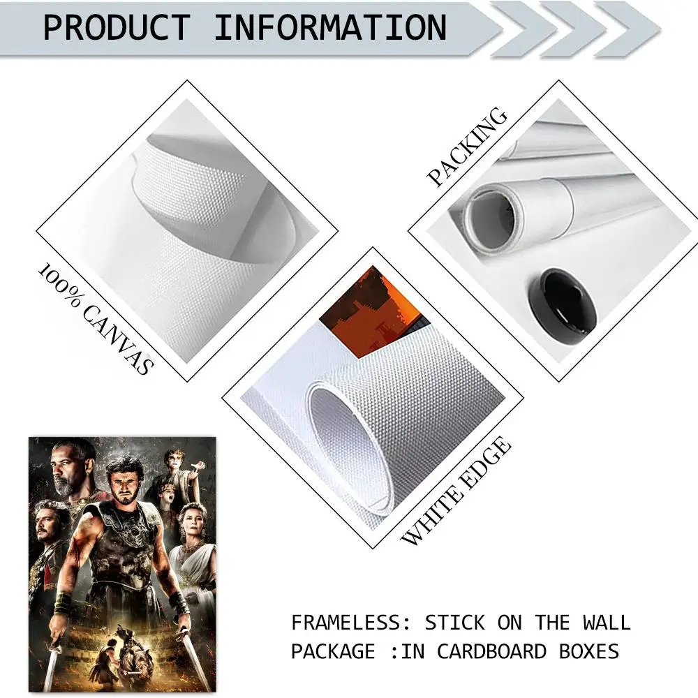 سلسلة الأفلام الكلاسيكية المصارع اللوحة الخط HD قماش المشارك تجعد الحرة مقاوم للماء جميع الفضاء جدار ديكور #6