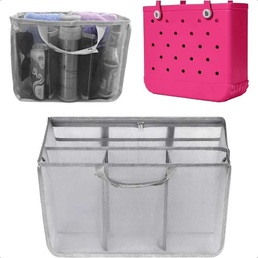 

Beach Bag Organizer Insert Compatible with Original Medium Bogg Bag Accories Mesh Divider Pouch with Multi Compartment Lightwei