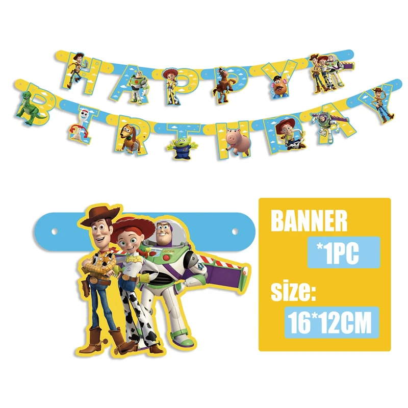 New Disney Toy Story Birthday Decoration Woody Party Paper Napkins Plates Cups Buzz Lightyear Balloons Baby Shower Kids Supplies