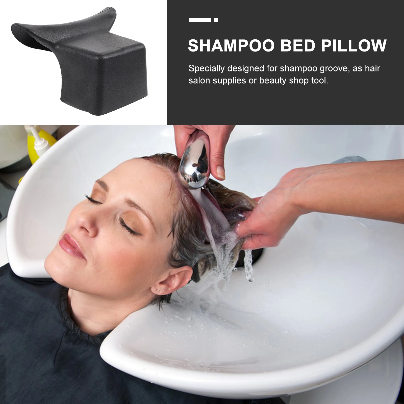 

Salon Shampoo Bed Pillow Cushion for Hair Wash Neck Rest Reusable Support Rubber Spa Supplies Comfortable Durability