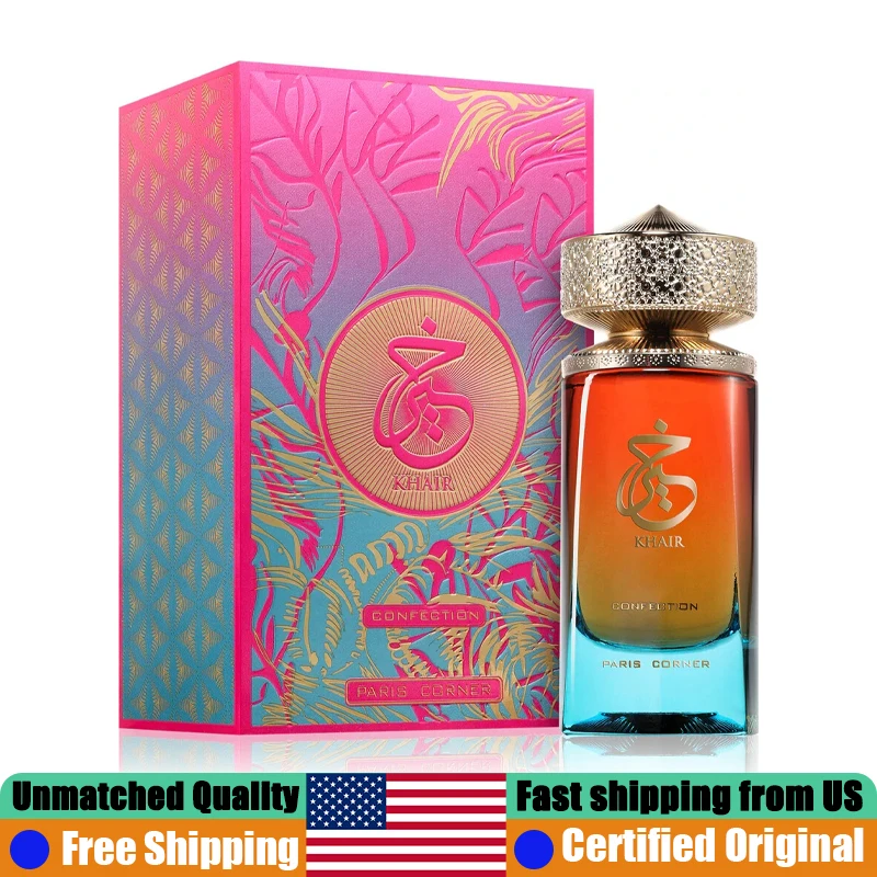Paris Corner Khair Confection EDP Spray 3.4 Ounce Original Arab Perfumes 100 ML Lasting Floral Fruity Gourmand Perfume for Women