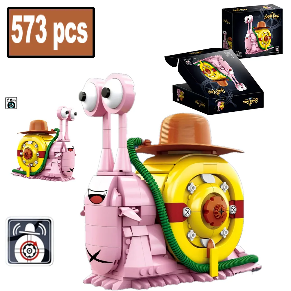 

573pcs Snail Telephone Bug Building Block Toys Sets Interactive Animal Model Assemble Bricks Educational Toys for Children Gifts
