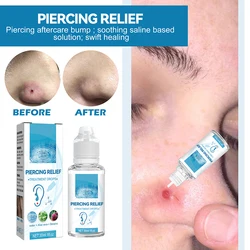 30ml After Ear Piercing Care Solution Safe Formula Cleanser Disinfecting Nose Body Piercer Aftercare Reduce Allergy Portable