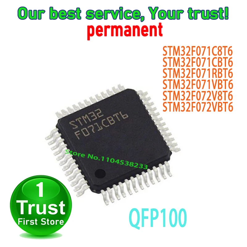 10PCS/LOT STM32F071C8T6 STM32F071CBT6 STM32F071RBT6 STM32F071VBT6 STM32F072V8T6 STM32F072VBT6 QFP100 NEW and Original in Stock