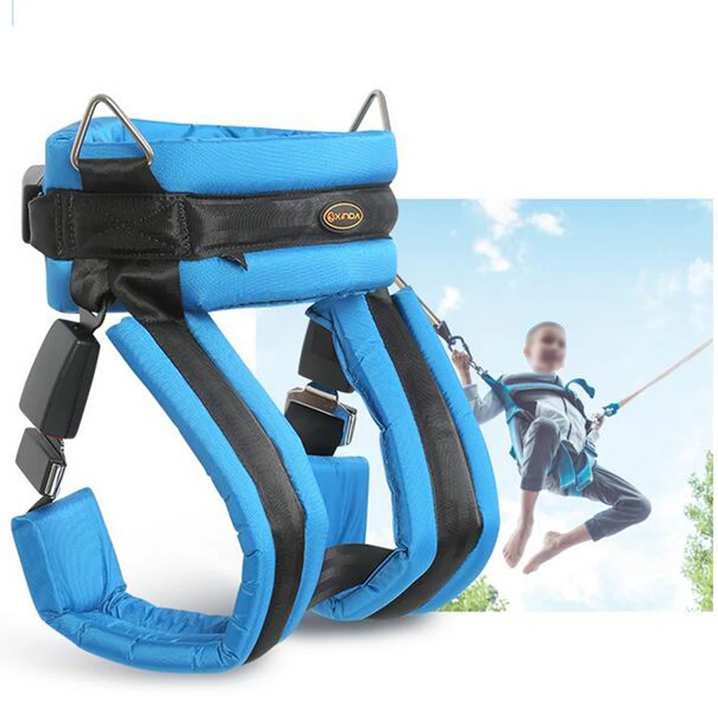 Nylon Bungee Trampoline Harness Equipment with Buckle Protected Safety Outdoor Belt for Jumping Amusement Park Kids Children