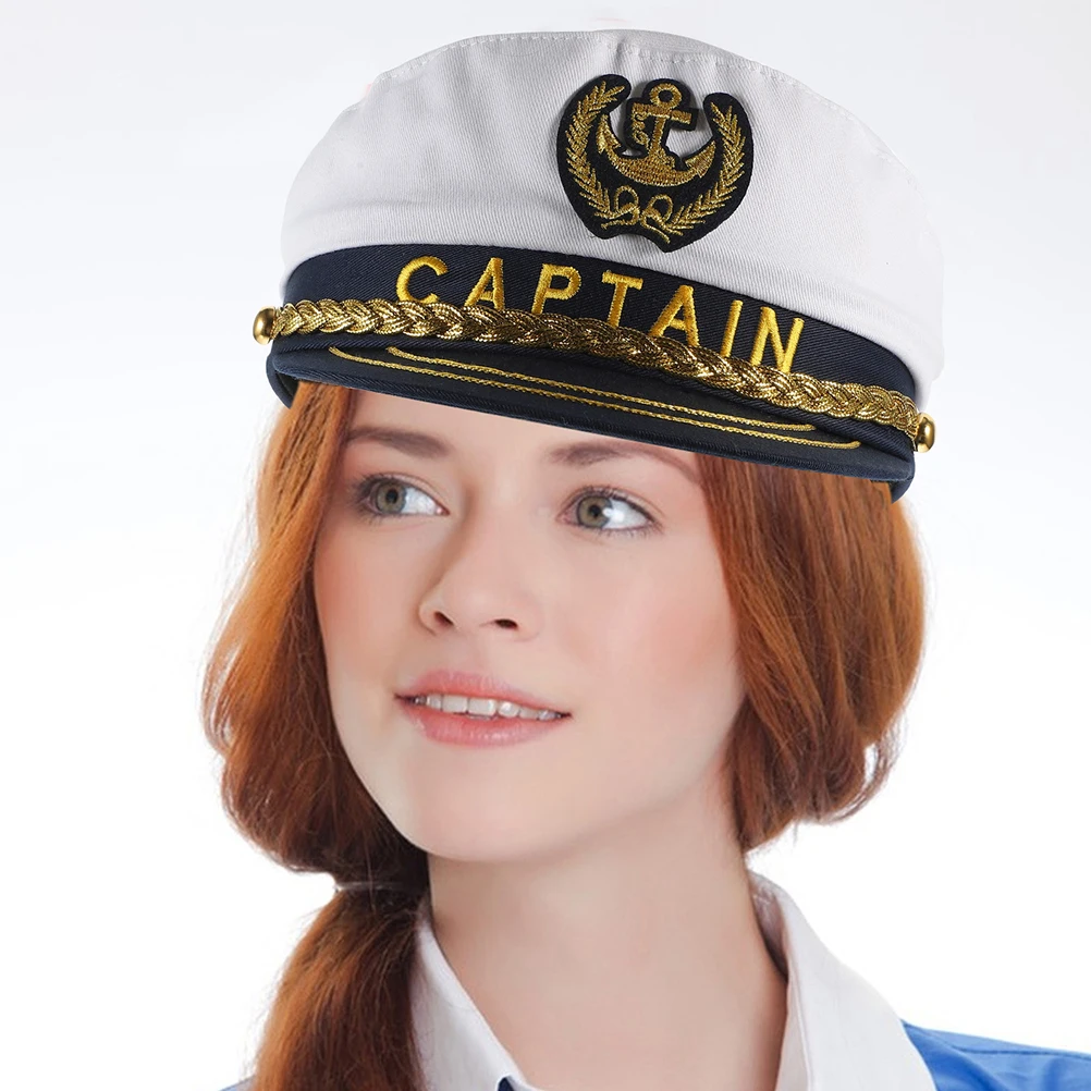 

2pcs Captain Multicolor Polyester Party Captain Hat Hats for Men Women Sailor Yacht Festival Accessories Breathable