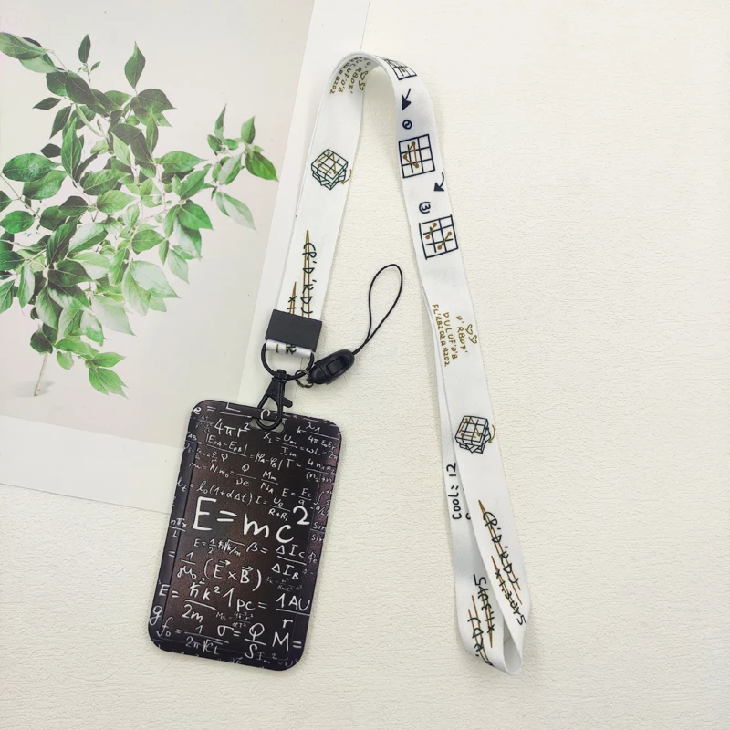 Mathe-Spiel Ausweishalter Lanyards Gleichungs-Türkartenhalter Umhängeband Rubik's Cube Enthusiast Schlüsselanhänger Ausweis – Detail 11