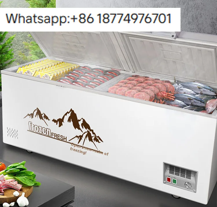 

Modern Hotel Kitchen Refrigerator Supermarket Shopping Deep Refrigerator Chest Commercial Deep Freezer Refrigeration Equipment