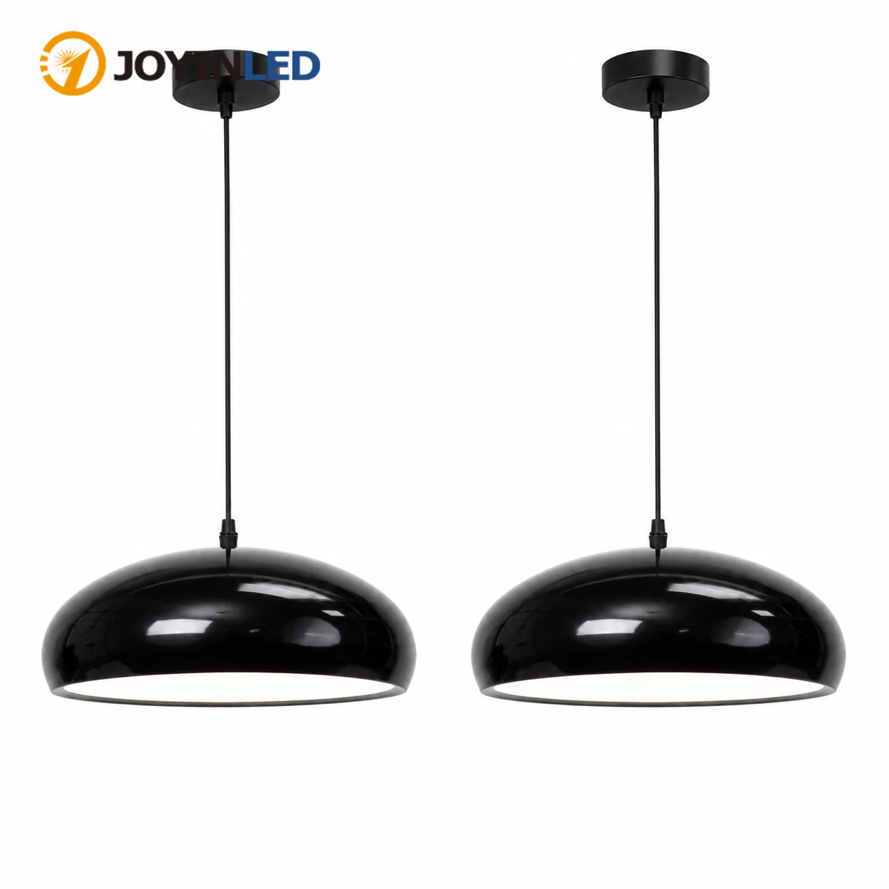 JOYINLED 35CM Schwarzer Kronleuchter 1/2 Stück Nordischer Mid-Century Modern 3-Licht E26/E27 Pendelleuchte für Esszimmer Kücheninsel