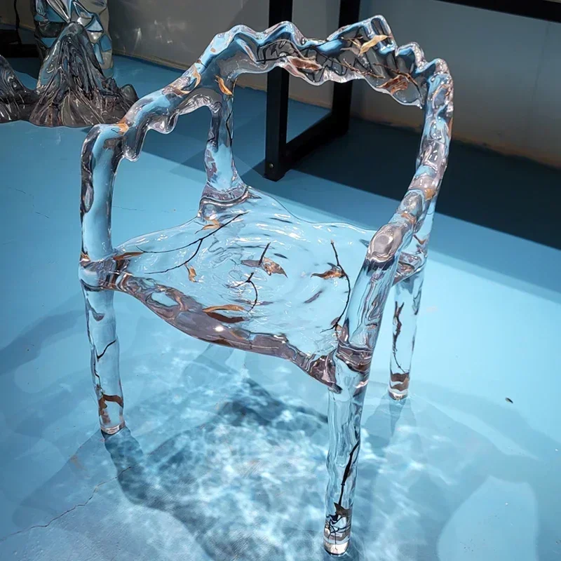 

Cross-borderModern Luxury Original Transparent Chair Restaurant Upscale Floor To Floor Creative Resin Fashion Dining Chair At Ho