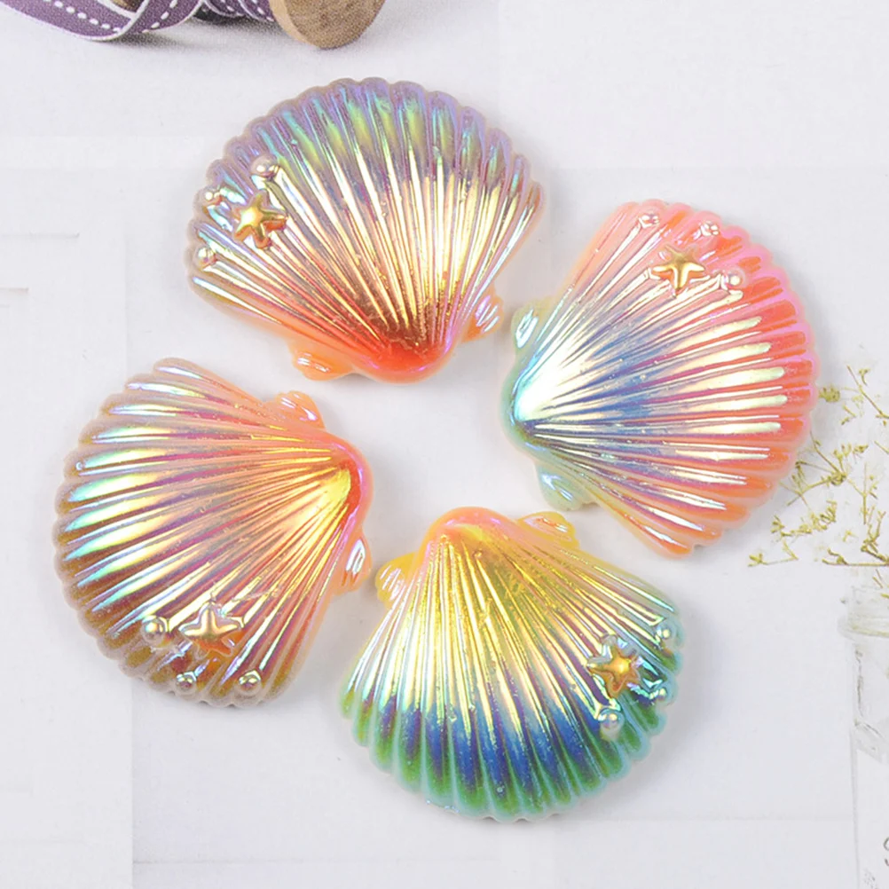 

20Pcs DIY Accessories Colorful Iridescent Shells for Handmade Crafts Ornament Hairpin Phone Case Scrapbook Frame Decorations