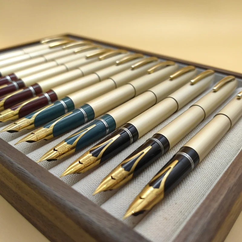 Japan CREST Aluminum Alloy Fountain Pen Limited Edition F 0.5mm Nib School Meeting Student Stationery Luxury OFFICE Gifts