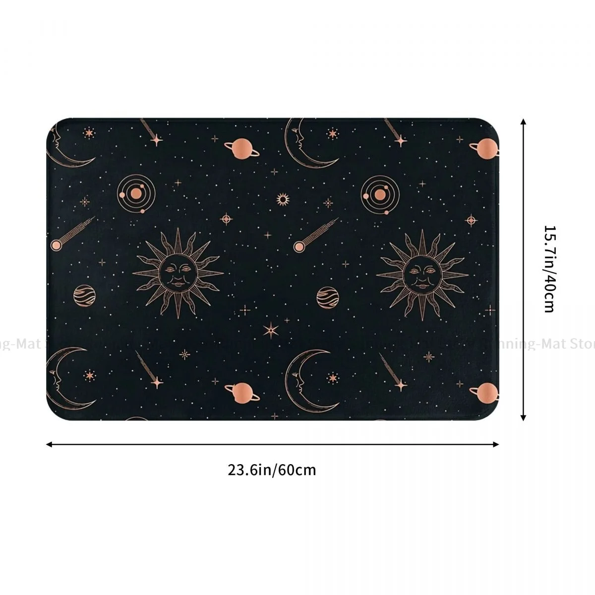 Zodiac Star Non-slip Doormat Black Universe Bath Bedroom Mat Welcome Carpet Flannel Pattern Decor