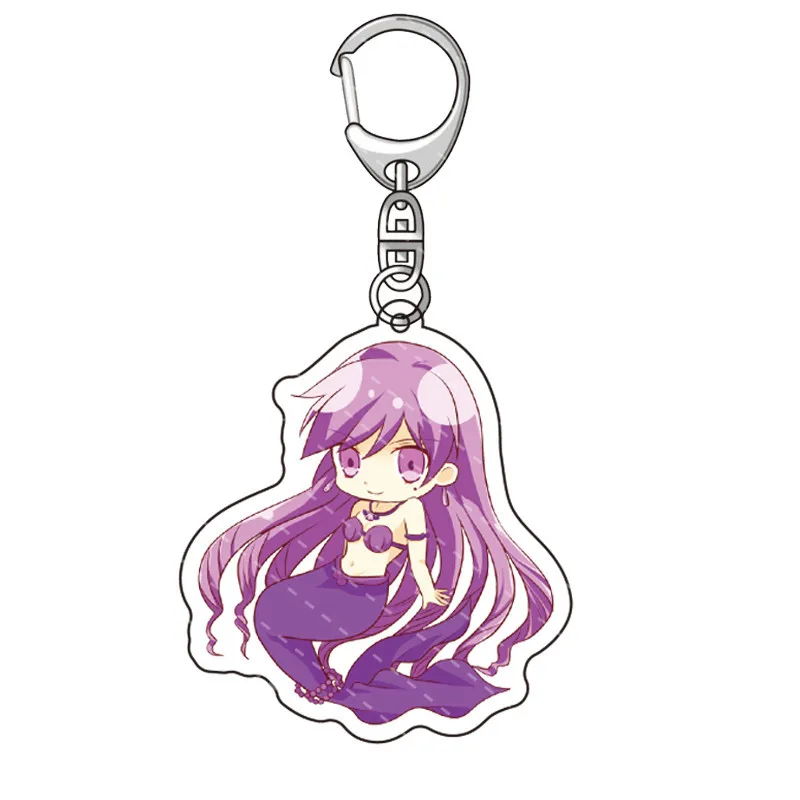 Anime Mermaid Melody Pichi Pichi Pitch Keyring Cosplay Nanami Ruchia Lucia Hanon Hosho Bag Pendant Key Ring Jewelry