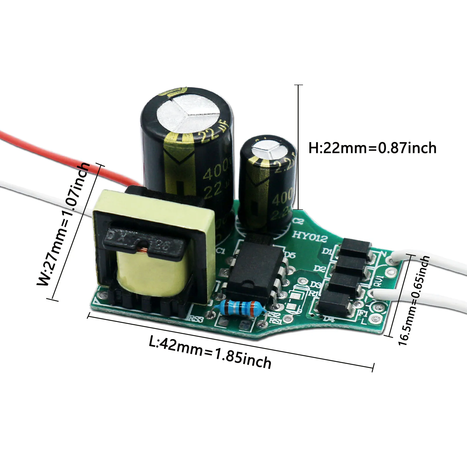 Imagem -02 - Fonte de Alimentação de Driver de Led Não Isolada 50w Corrente Constante Dc100130v 340360ma Tensão de Equilíbrio Automático Transformador de Led para Led Diy