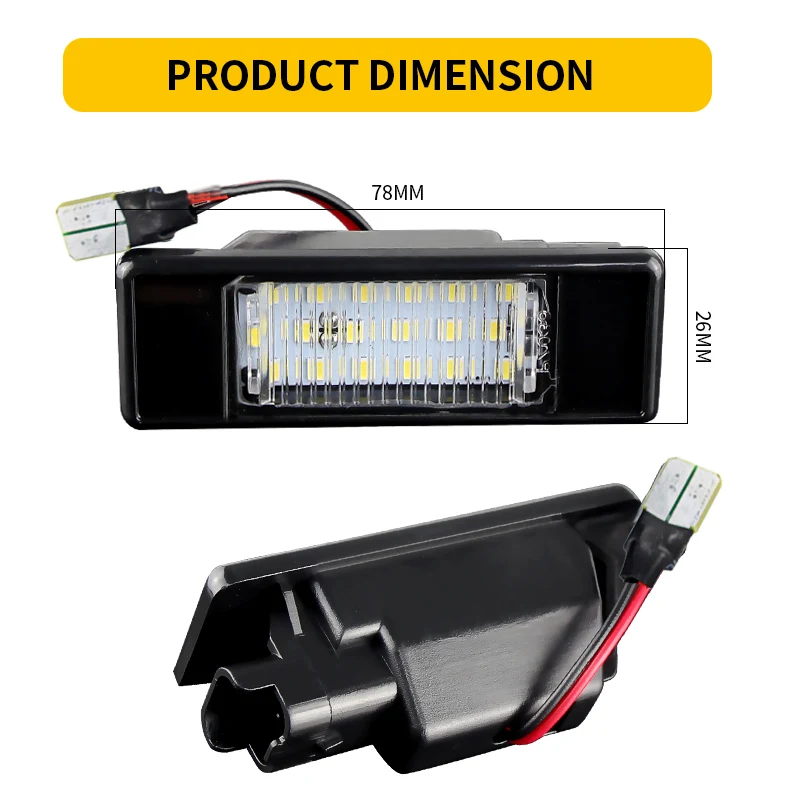 2 قطعة 6000 كيلو الأبيض Led الذيل رقم لوحة ترخيص ضوء لا خطأ لمرسيدس بنز فيتو W639 فيانو W639 العداء W906 Canbus #6