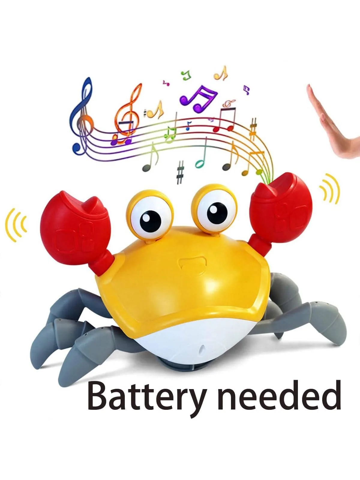 音楽付きの這うカニのおもちゃ、障害物に遭遇したときに自動的に回避する電子這いおもちゃ