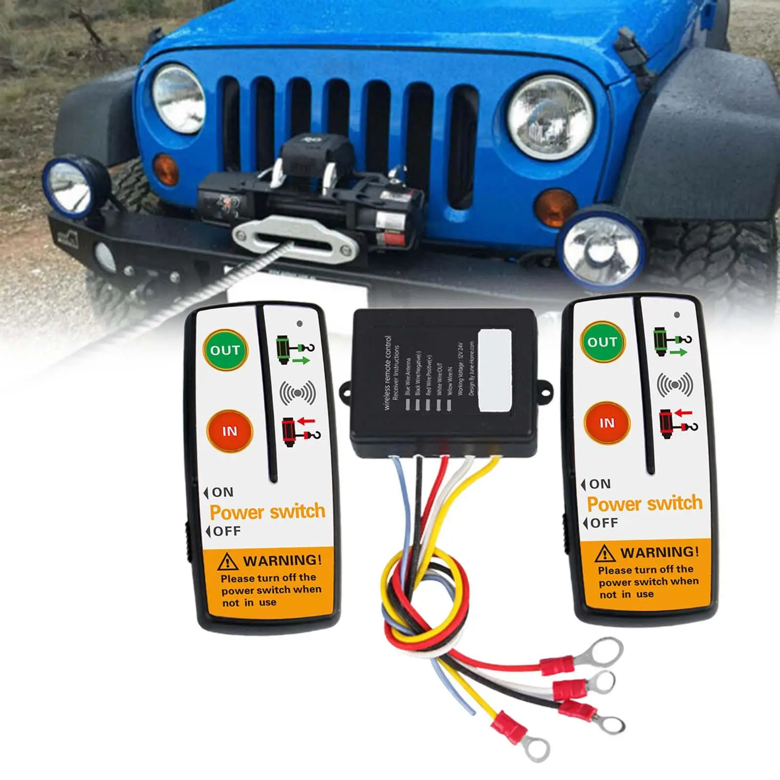 

12V Winch Remote Control Kit with 2 Winch Remote Heavy Duty Repair Parts