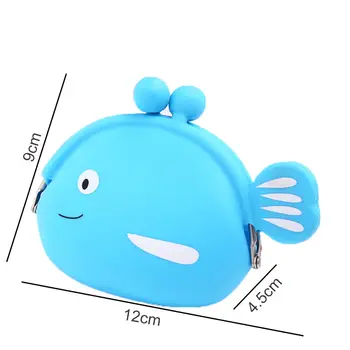 個可愛小魚矽膠零錢包 - 便攜式軟矽膠材質硬幣收納包 10 最佳銷售 矽膠錢包 - №3