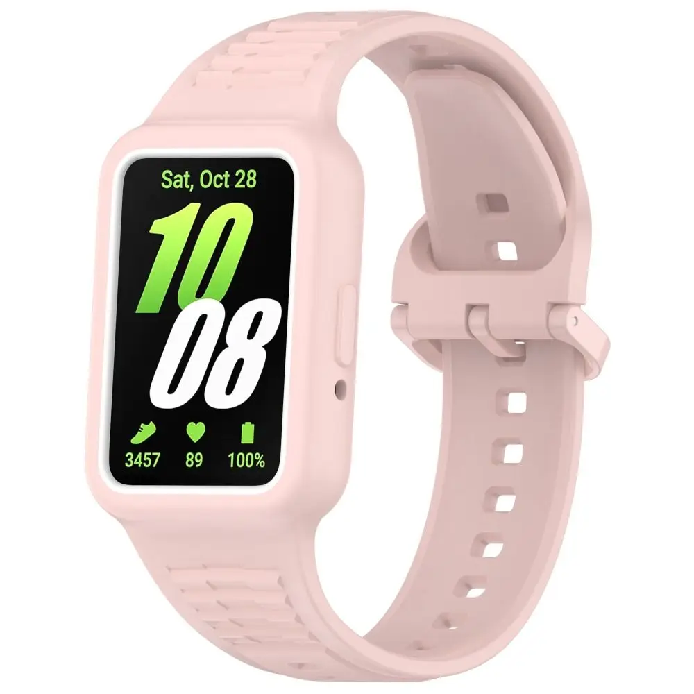 Replacement Case+Strap Silicone Integrated Silicone Watch Strap Bracelet Smart Watch for Samsung Galaxy Fit3/Huawei Band 9/8