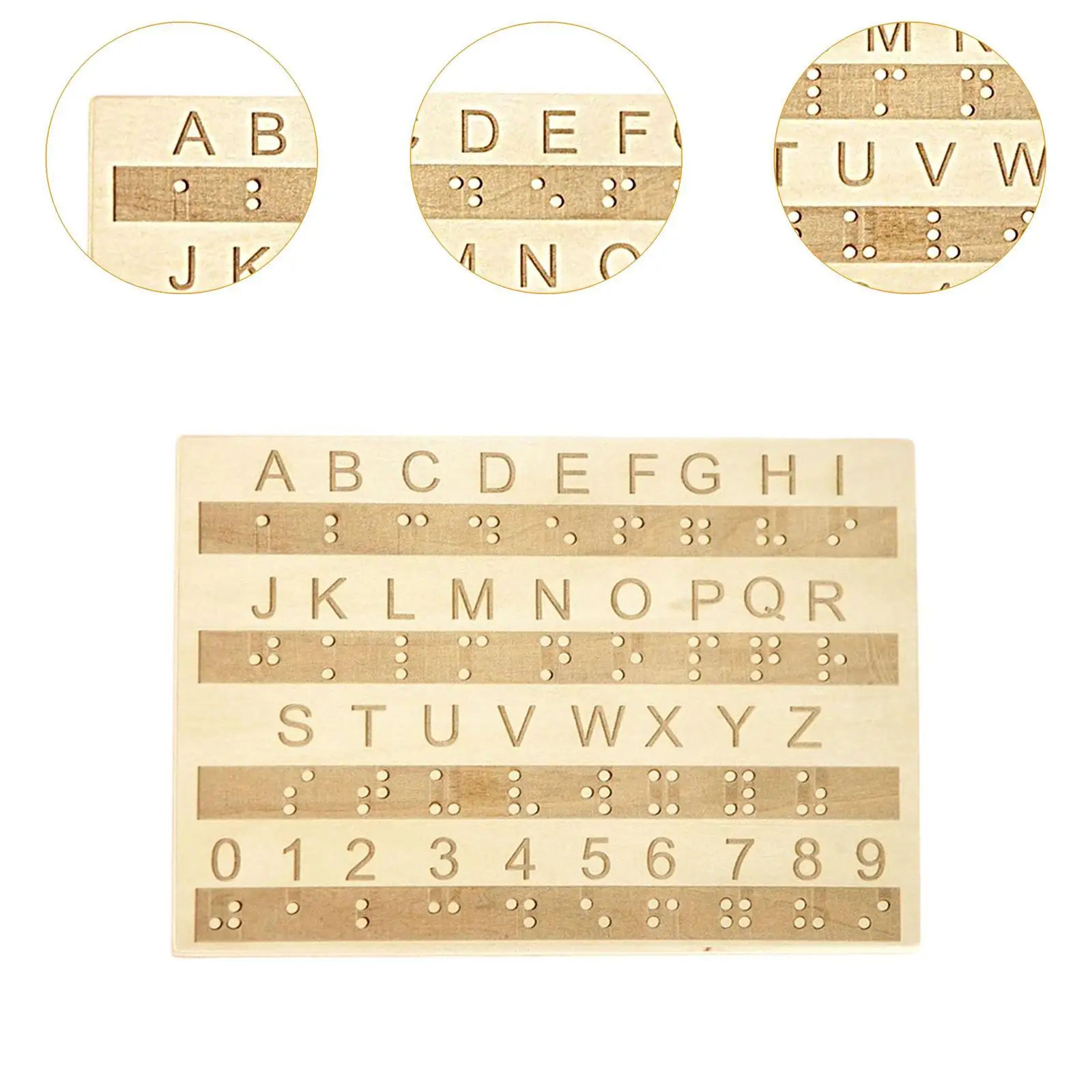 Braille Alphabet Board Strumento educativo Sussidio didattico a base di tocco Scheda di apprendimento portatile con punti rialzati per studenti adulti
