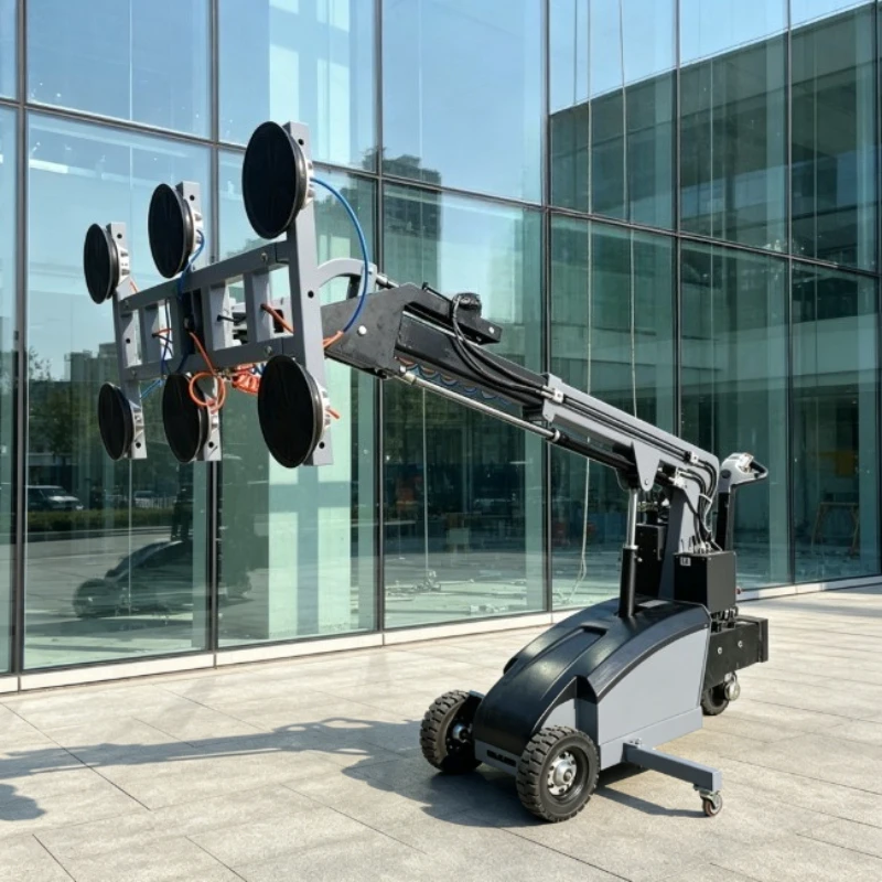 Customized 200 300 400 600kg 800kg Full Electric Automatic Walking Glazing Installing Glass Vacuum Lifter Robotic Tool