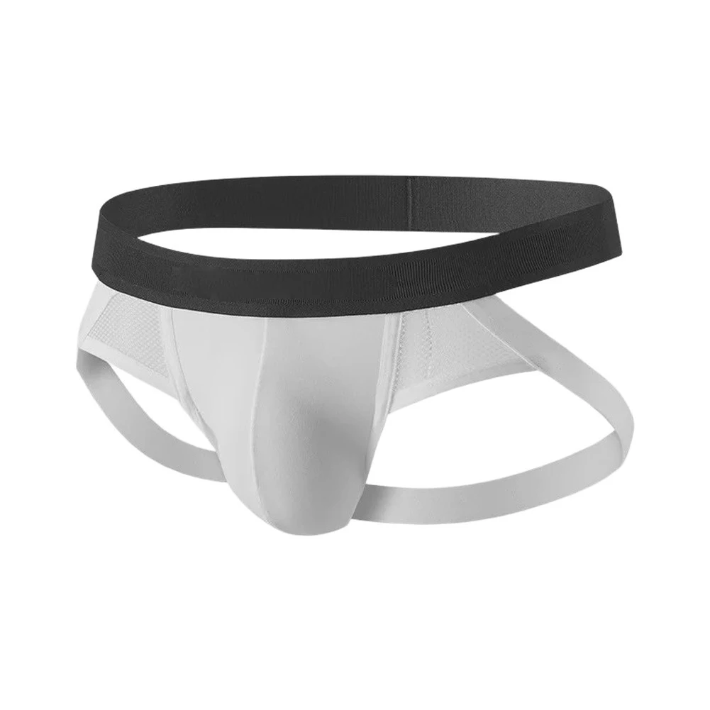 1pc Mens Ice Silk Underwear Thongs Low Waist For Bikini Briefs U-Convex Pouch Underpants See-Through Backless Panties