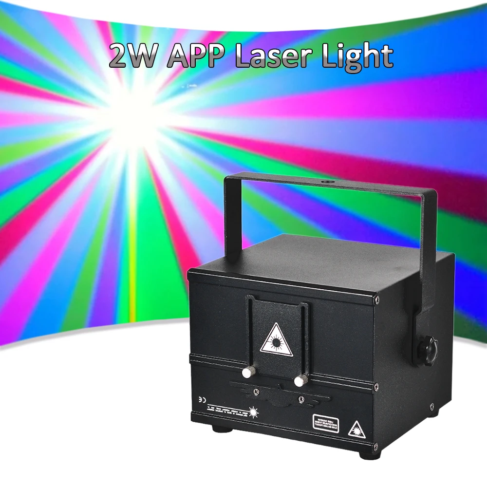 2W RGB Beam light 15Kpps scanning App Sound DMX Auto control Special effect Colorful Pattern DIY light for KTV DJ Party Stage