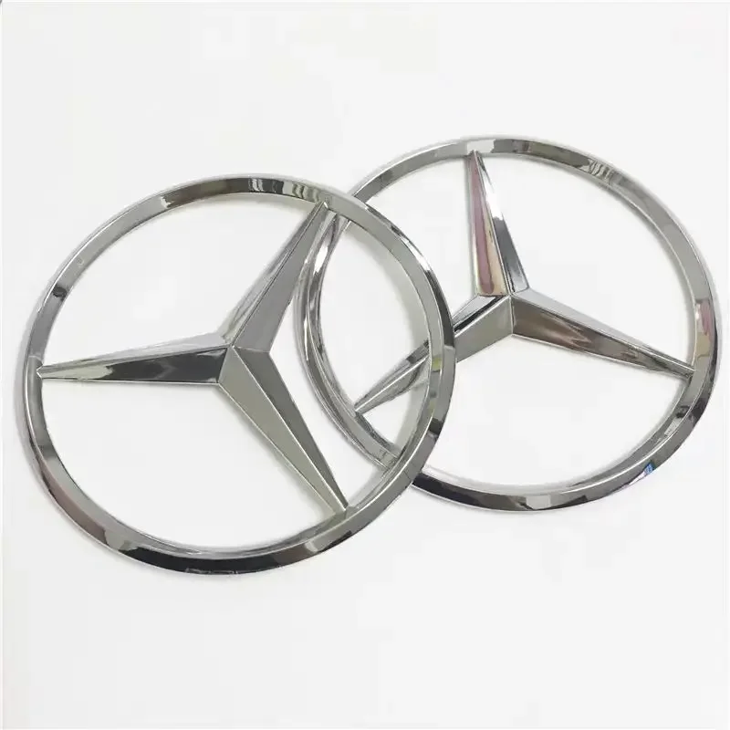 90mm Car Rear Trunk Middle Badge Emblem Sticker Decal For Mercedes Benz W203 W211 W204 W210 W212 Cla W205 W213 CLA CLK CLS ML