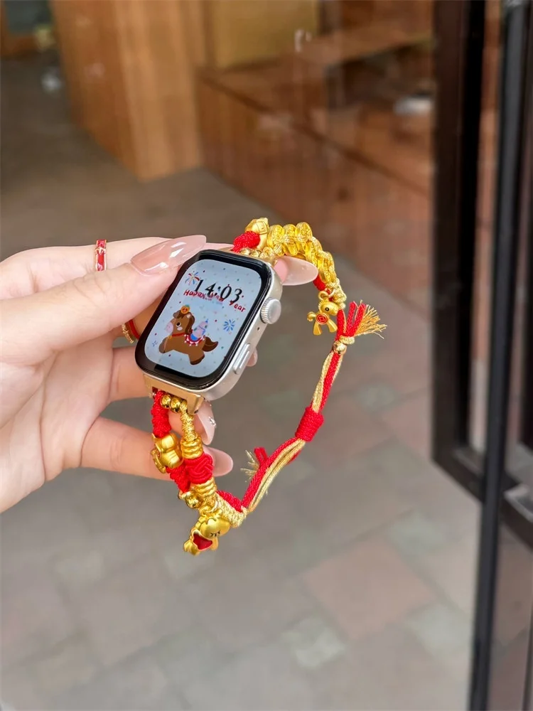 

Joyful Pony Pendant Hand Rope Suitable for HW Watch Fit3/Fit4 Straps and HW Band 8/9/10NFC Handmade Straps