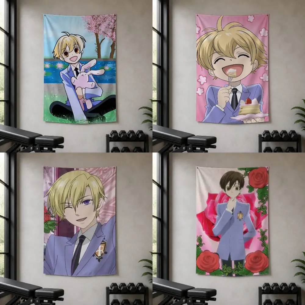 Ouran High School Host Club  Decorative Hanging Flag with Grommets for Garage Bedroom Dorm Wall Decor