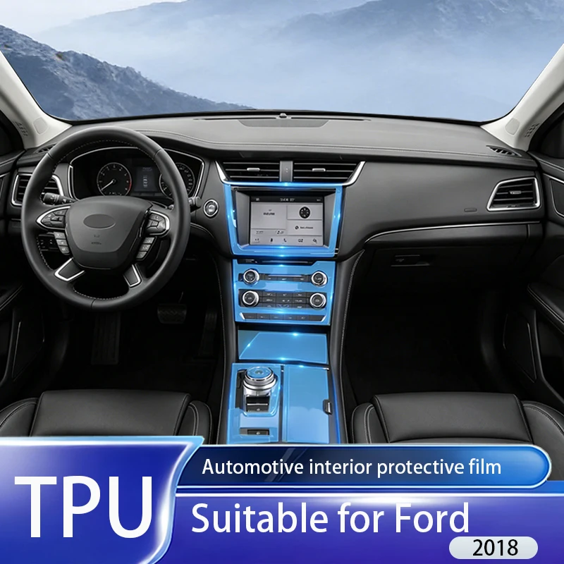 

Fit for Ford 2018 Full Set TPU PPF Film Gear Panel GPS Nav Console Door Interior Decor Anti Scratch Clear Protect Accessory Kits