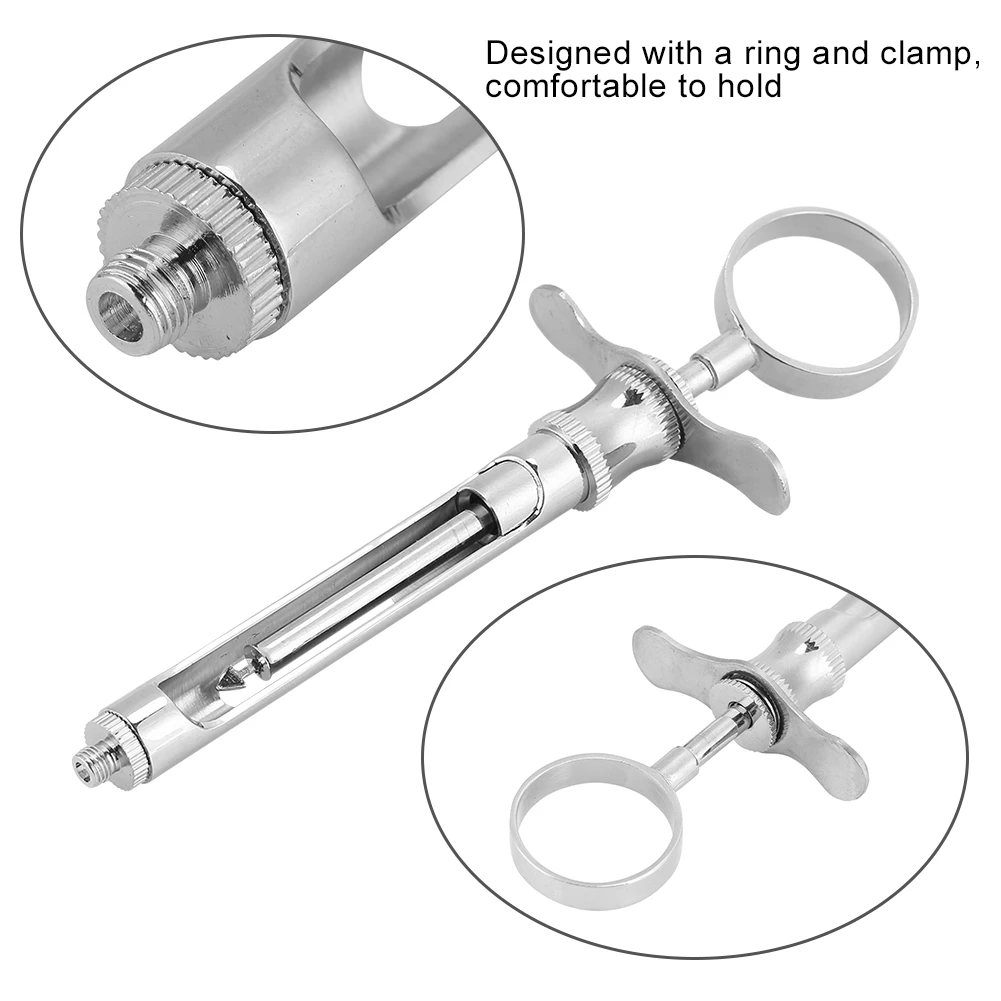 Stainless Steel Anesthetic Aspirating Syringe Professional Dentist Surgical Instruments 1.8ml