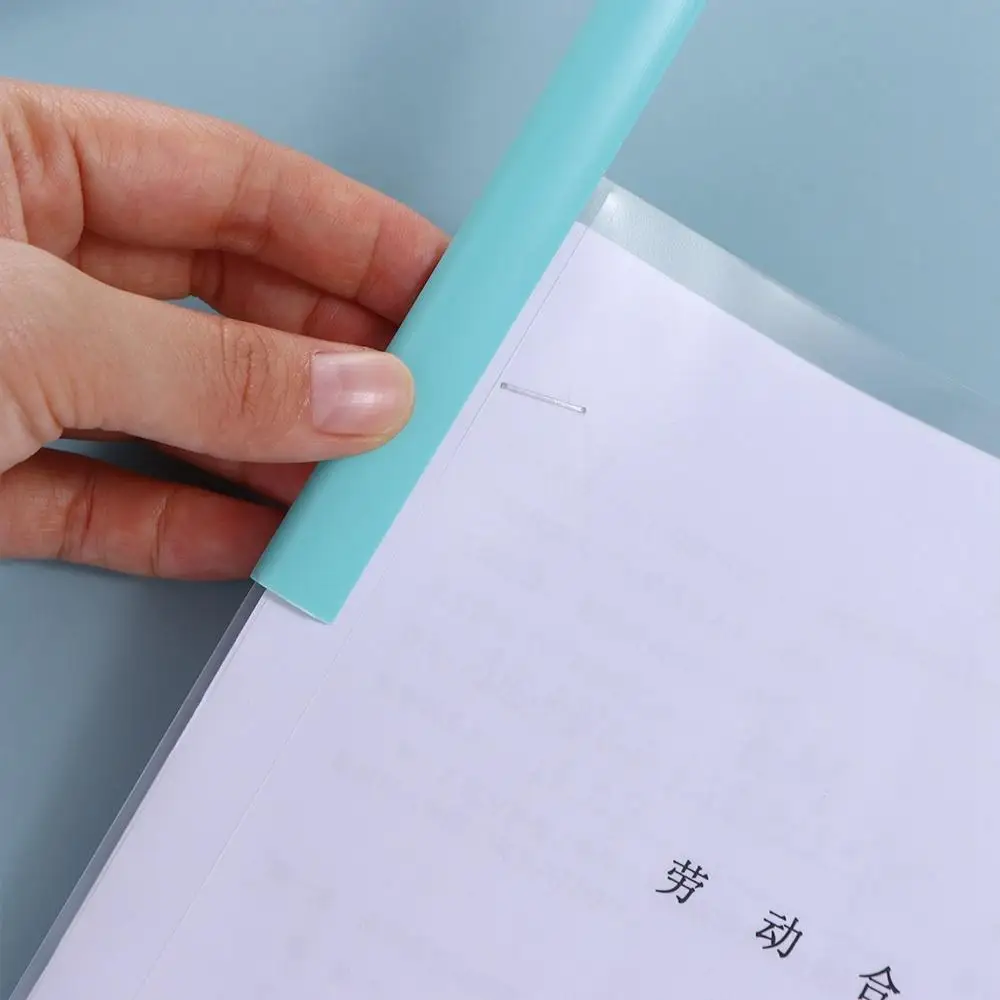 10pcs/set File Clip Holder A4 File Folder Clamp Note Organizer Scrapbooking Macaron Paper Folder Hand Account Transparent