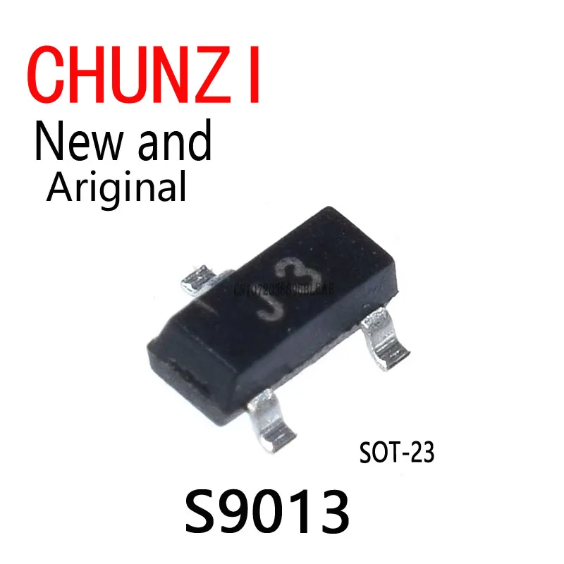 100Pcs New and Original  9013 SMD Transistor NPN 0.5A 40V SMD Power Transistor SOT-23 S9013 J3