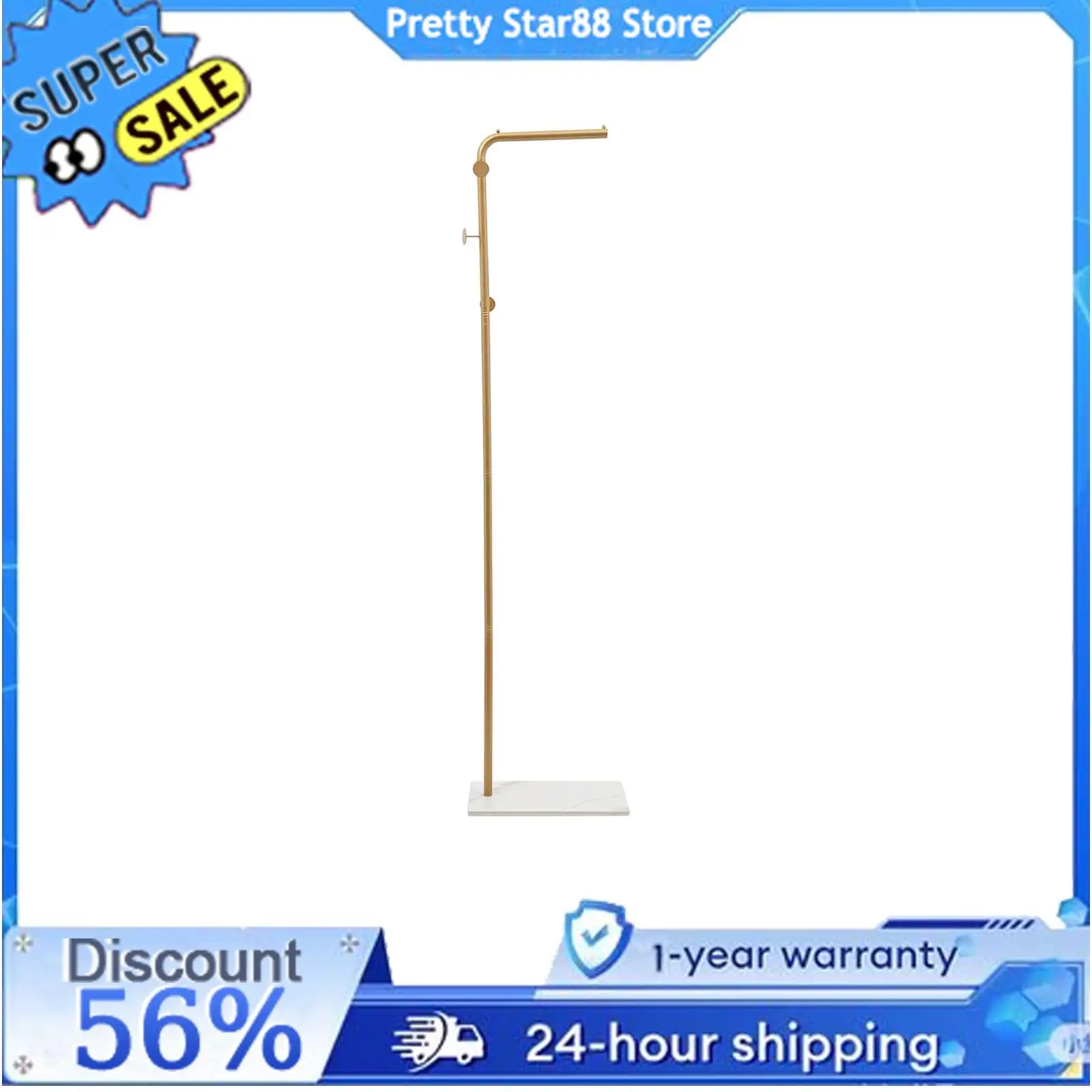 

Large Capacity L-shape Clothes Hanger Freestanding Coat Rack Wear-Resistant with Sturdy Base for Hallways/Living Rooms