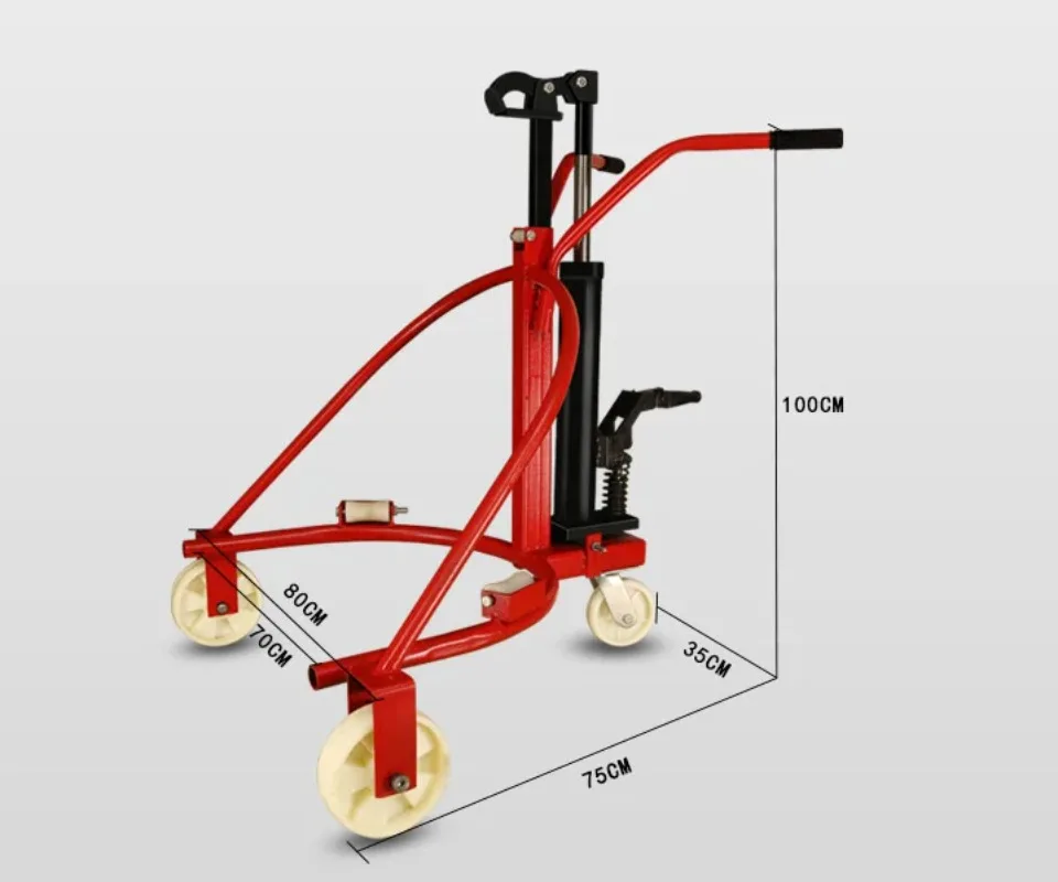 Hand Hydraulic Oil Drum Truck 350kg Push Cart Wheelbarrow Manual Pallet Truck Hydraulic Trolley