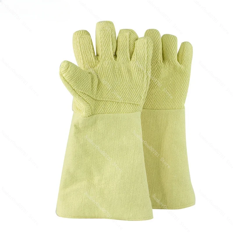 1pair High Temperature Gloves 1000 °industrial Oven Gloves Fireproof, Thickened Thermal Insulation Protective Work