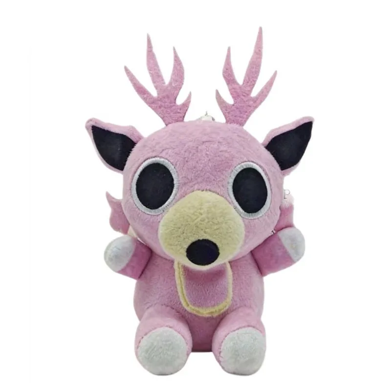 New 99Nights Horror Game Pendant Plush Doll Toy 15/25CM Cartoon Cute Soft Pink Elk Plush Doll Toy Periphery For Kid Gift