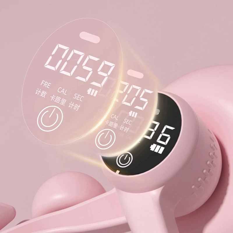 Thigh Master Exerciser With Digital Display, Adjustable Resistance, Rechargeable For Pelvic, Arm, Leg Workouts